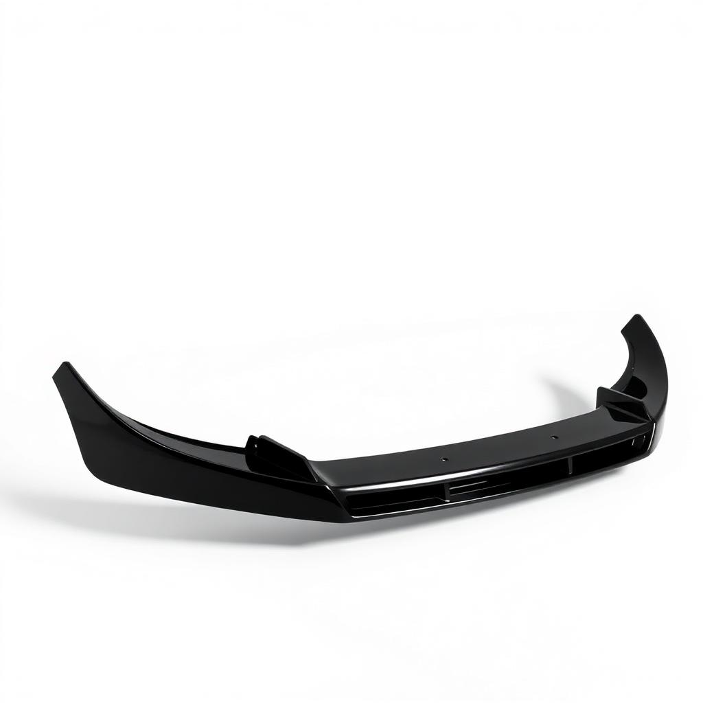 Gloss black three-piece front lip spoiler